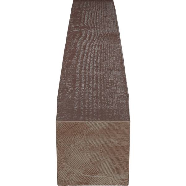 Rough Sawn Faux Wood Fireplace Mantel, Aged Pecan N24592