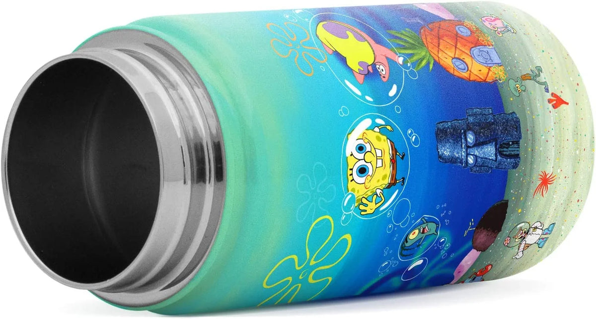 14oz Insulated Stainless Steel Water Bottle with Straw Lid Q3479