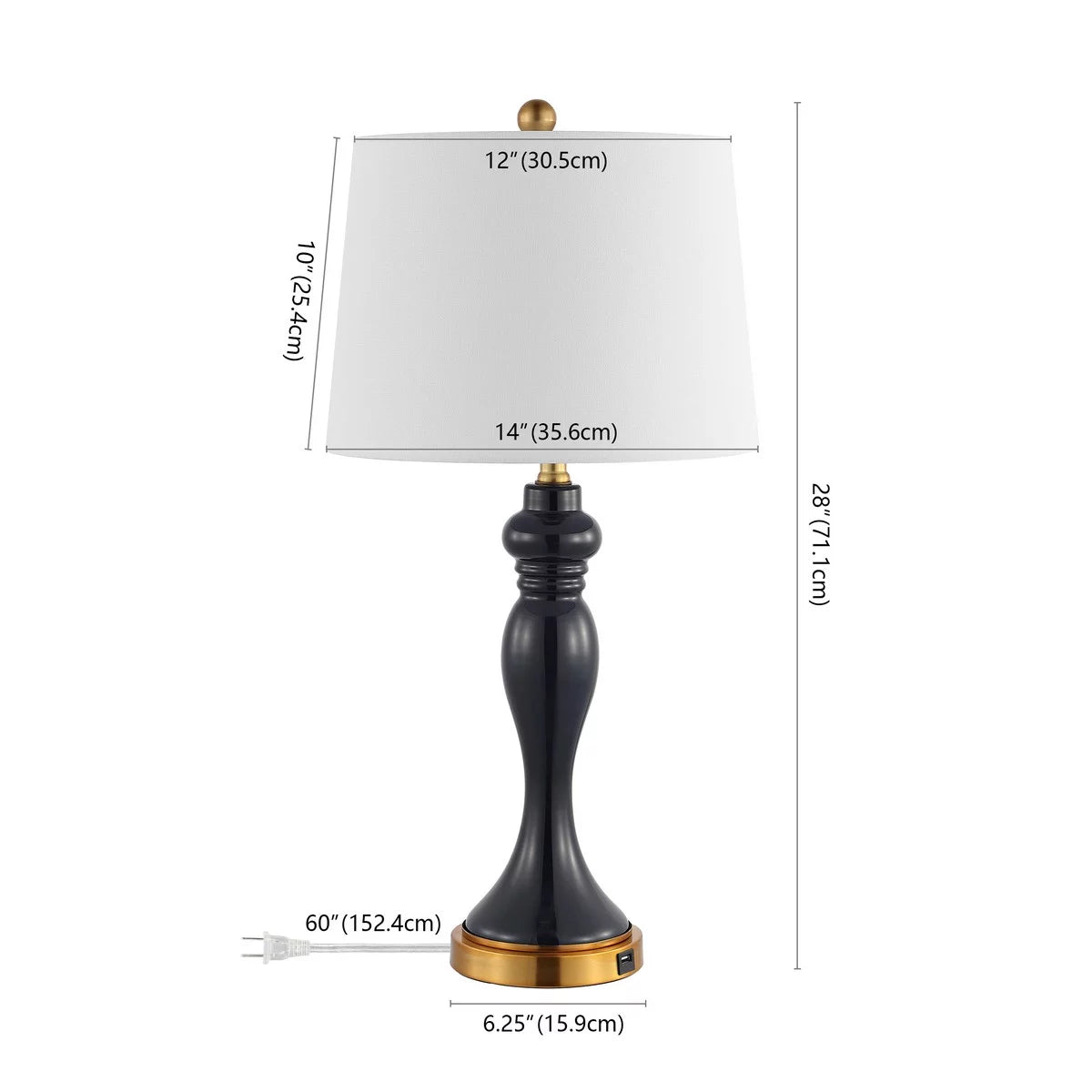 Table Lamp with USB Port Z3967