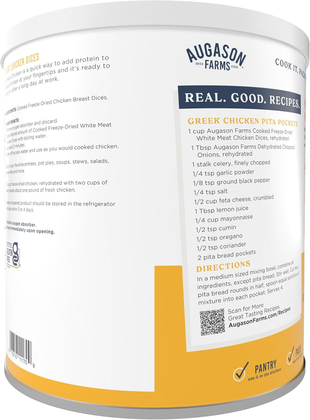 Freeze-Dried White Meat Chicken, 16 oz O732242
