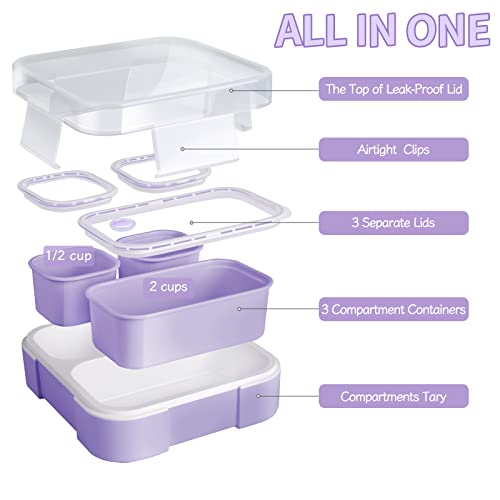 2 Pack 3-Compartment Bento Box Q53215