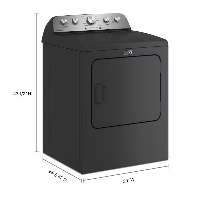 7.0 cu. ft. Vented Front Load Gas Dryer in Volcano Black P66091