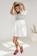 Puff Sleeve Mini Dress G6863