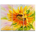 Sunflower Oil Painting 3 Piece Wrapped Canvas Set C7919