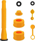 Gas Can Spout Replacement Kits, Flexible Gas Can Nozzle with Screw Collar Caps, Spout Sealing Cap, Rubber Gasket, Replacement Vent Caps J419