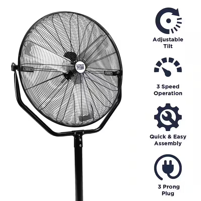 3-Speed Tilting Pedestal Fan E3320