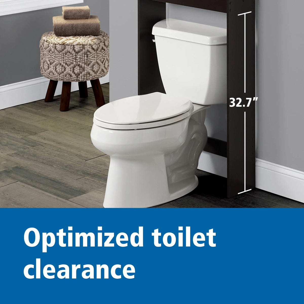 White 3-Shelf Bathroom Space Saver Y58563