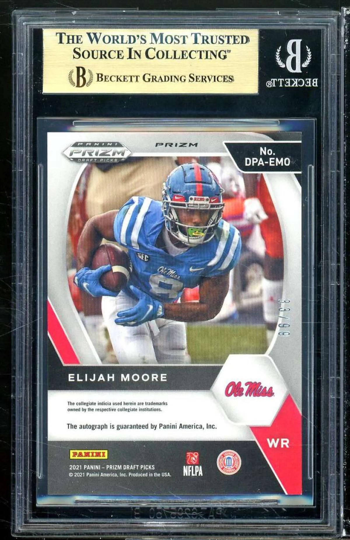 2021 Panini Prizm Autographs Purple Ice #237 Rookie Card T1590