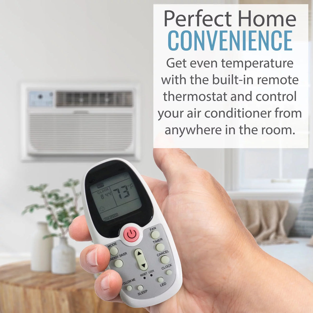 10,000 BTU 115-Volt Through-the-Wall Air Conditioner with Remote, White Y4676
