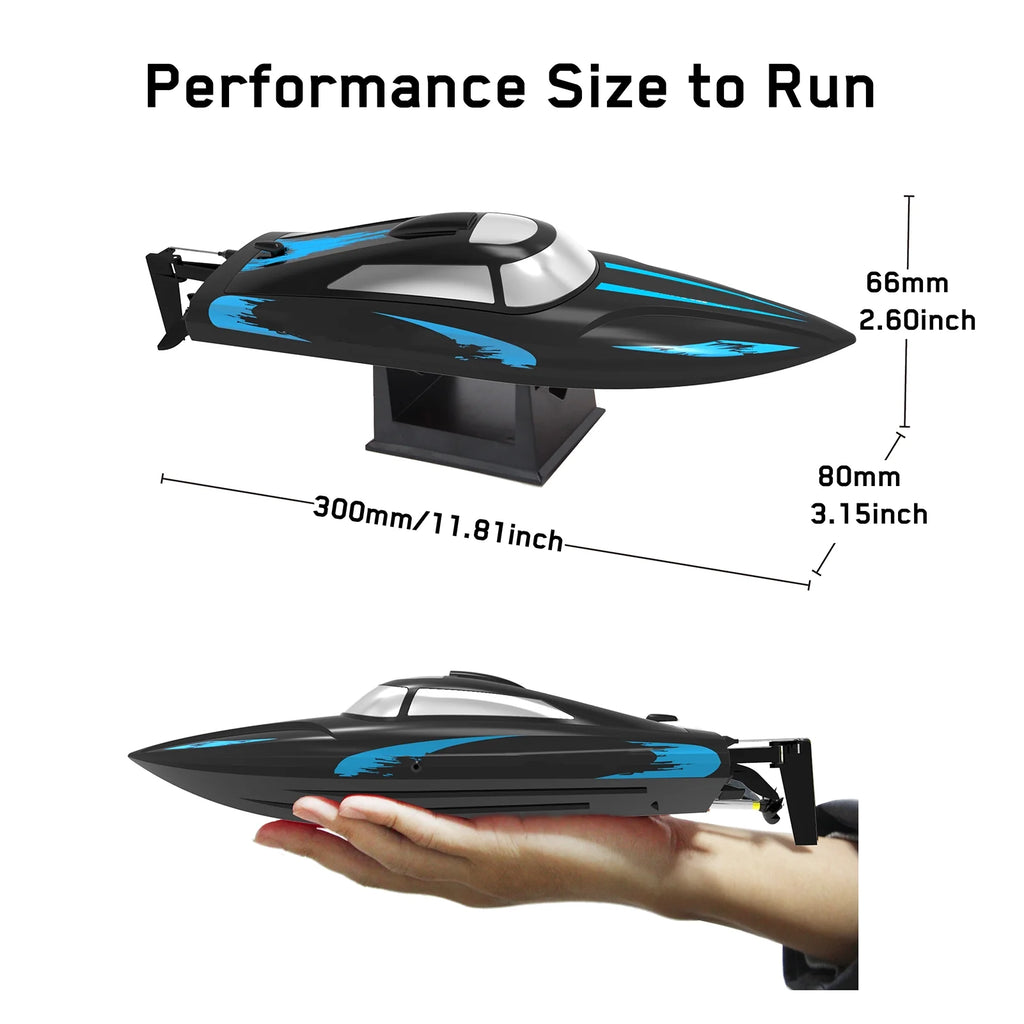 Remote Control Boat 2.4GHz High Speed Toy with 2 Battery X61413