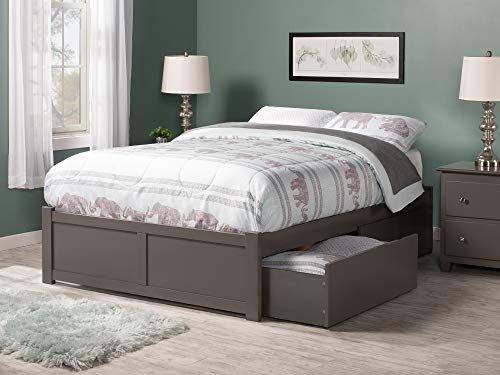 Platform Bed with Footboard & Storage Drawers Y452
