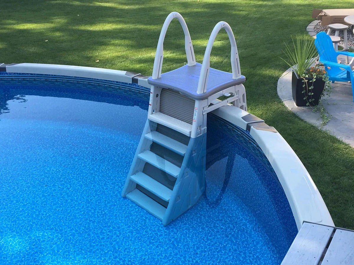 Adjustable A Frame Safety Ladder with Step Barrier A35837