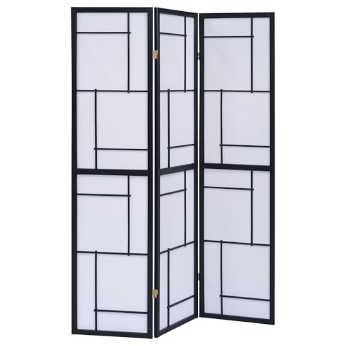 Solid Wood 70-Inch 3-Panel Folding Shoji Screen Room Divider H648