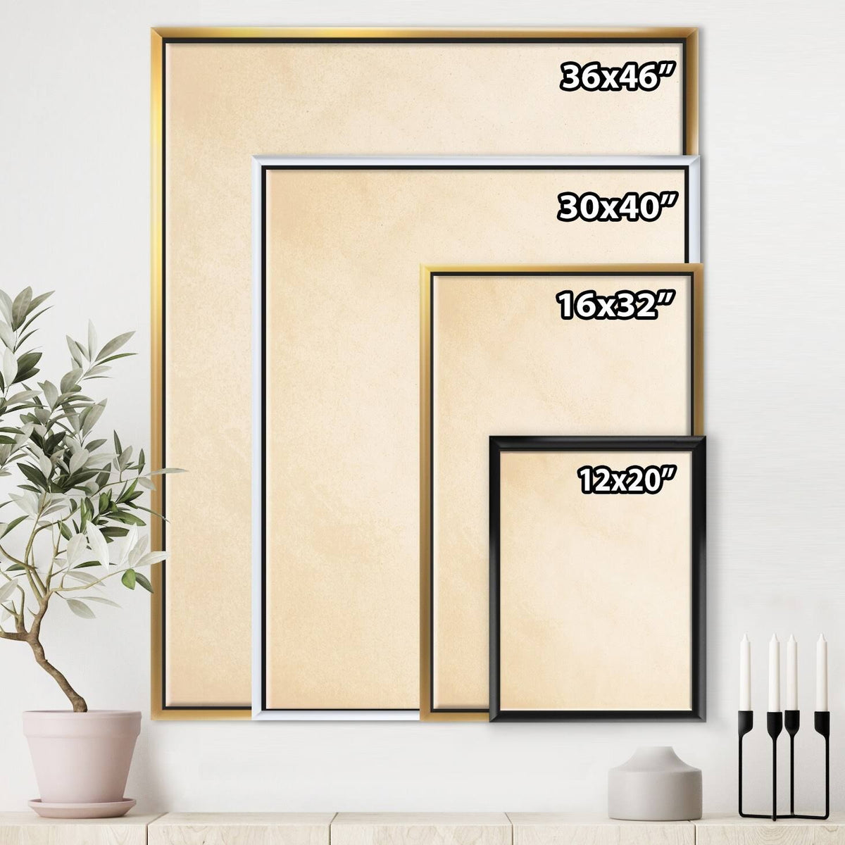Orange Framed Canvas A300