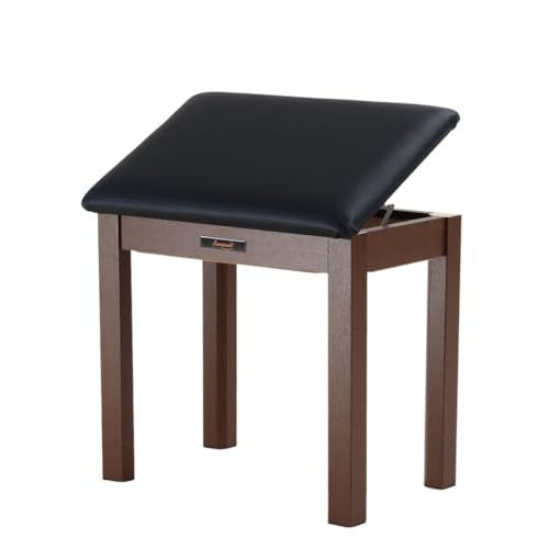 Solid Wood Padded Piano Bench with Storage C885827