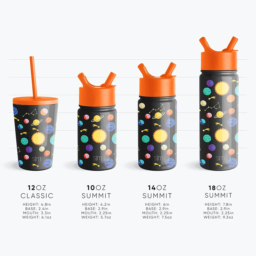 14oz Insulated Stainless Steel Water Bottle with Straw Lid Q3479