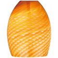 Amber Glass Oval Pendant Shade Q642