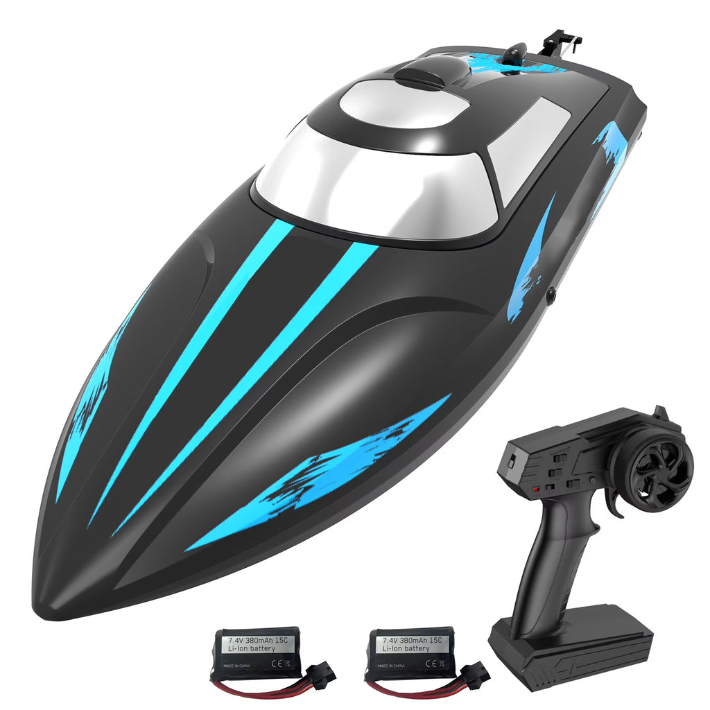 Remote Control Boat 2.4GHz High Speed Toy with 2 Battery X61413