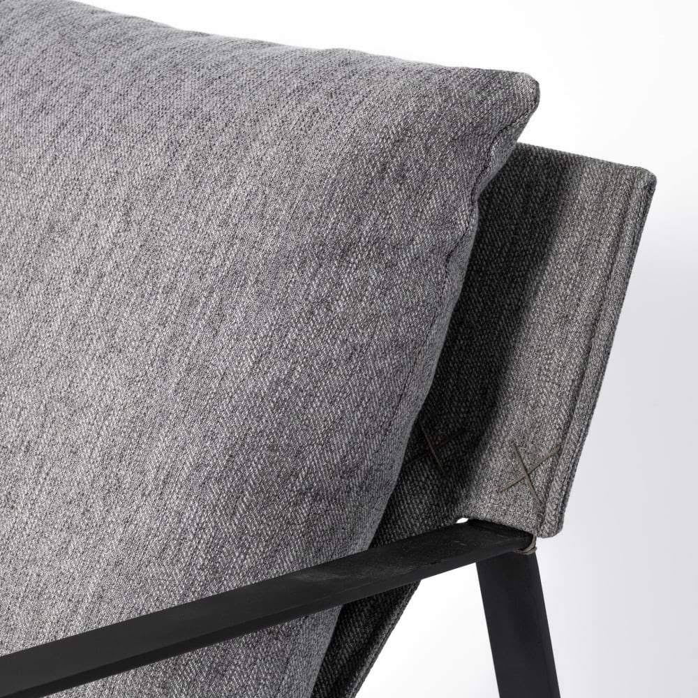 Castlerock Gray Metal Frame Sling Accent Chair S832798