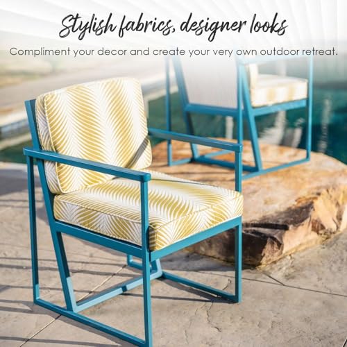 Black 23" x 24" Outdoor Chair Cushion Set J227