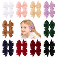 Velvet Hair Bows, 20PCS 3" Alligator Clips T63728