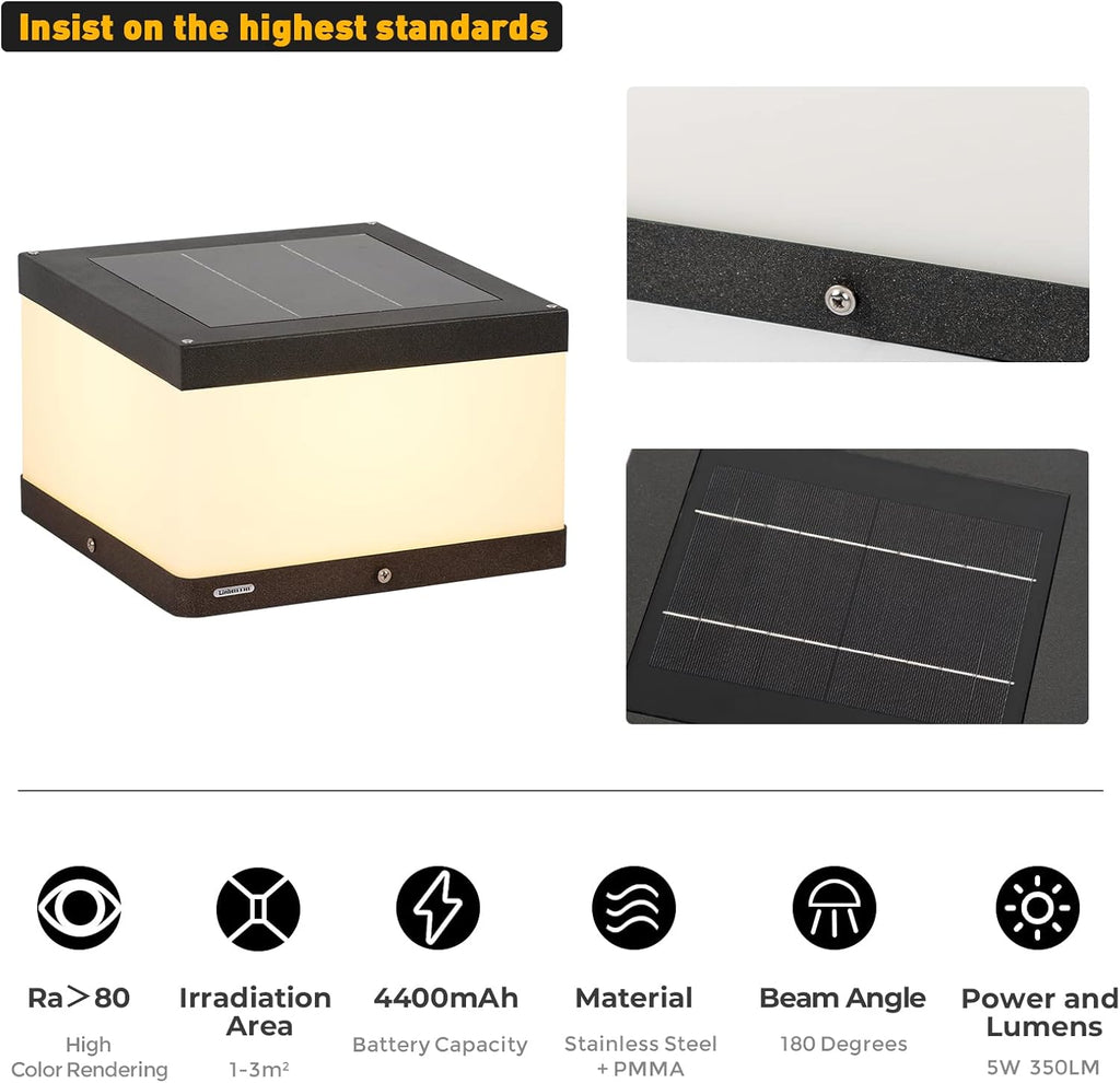 Outdoor Solar Post Cap Light with Waterproof IP54 Y318748