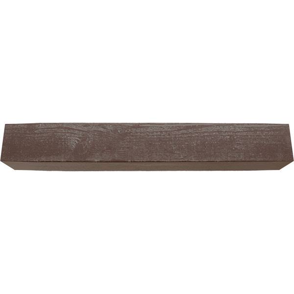 Rough Sawn Faux Wood Fireplace Mantel, Aged Pecan N24592