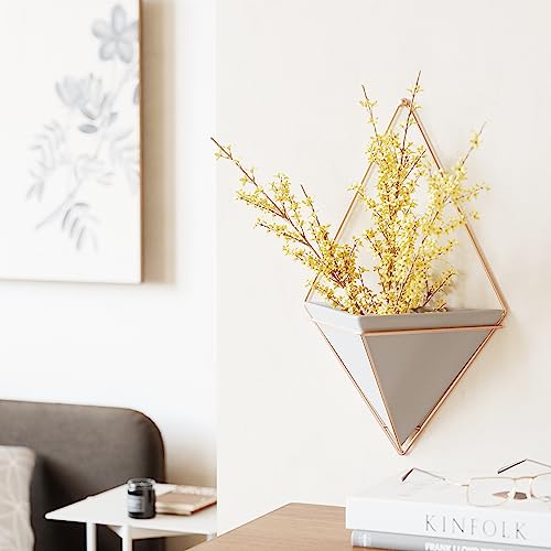 White-Nickel Wall Display Planter Pot K9432