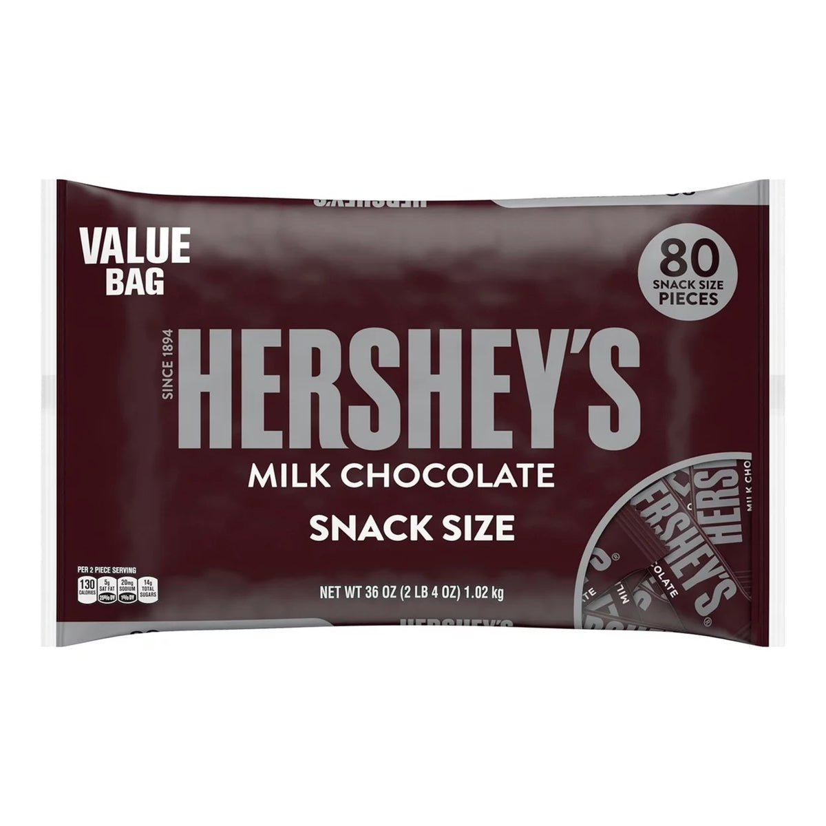 Milk Chocolate Snack Size Bars (36 Ounce 80 Count) B904
