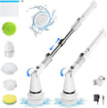 Cordless Electric Spin Scrubber with Adjustable Extension Handle (Grey) N972784