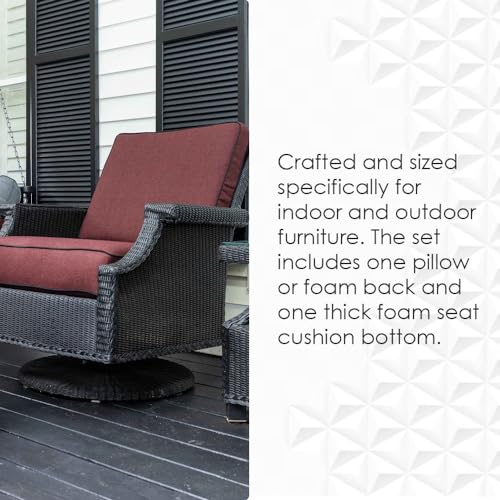 Black 23" x 24" Outdoor Chair Cushion Set J227