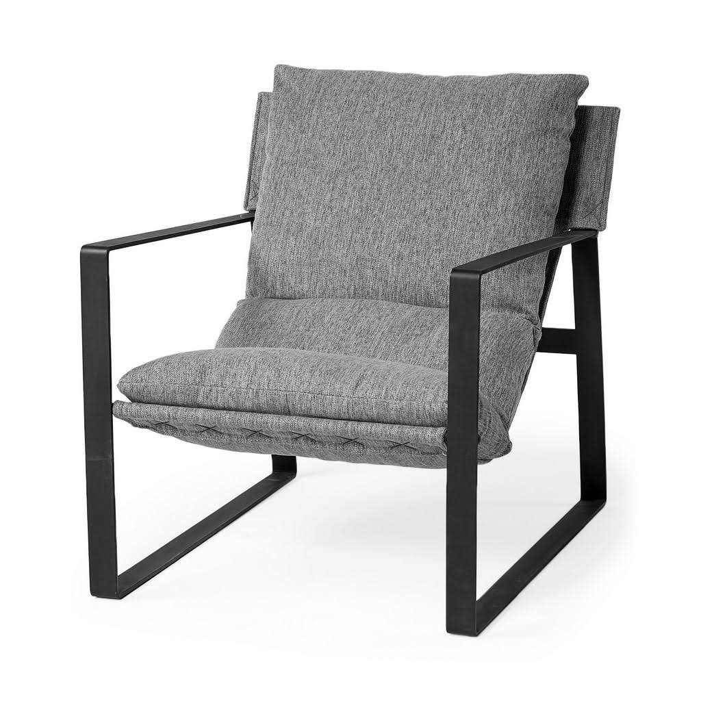 Castlerock Gray Metal Frame Sling Accent Chair S832798