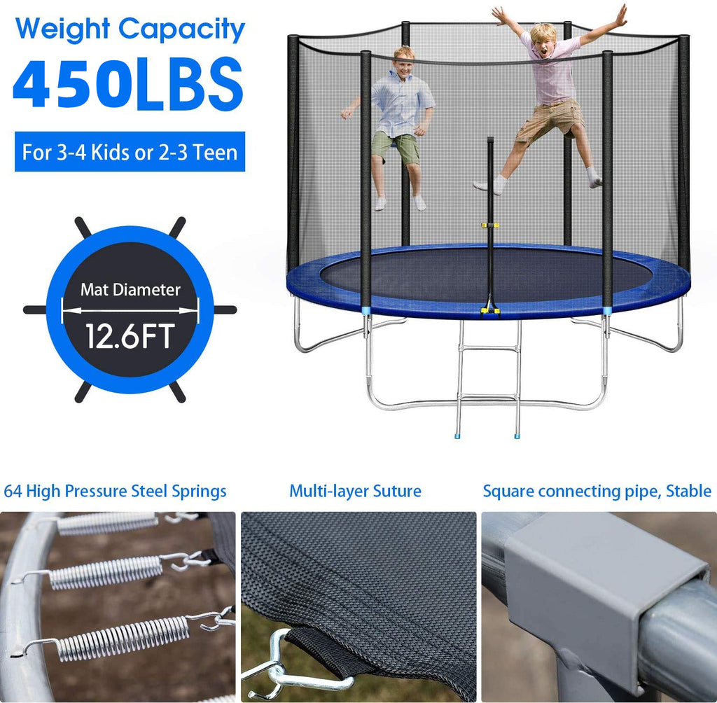 14FT Trampoline with Safety Enclosure A84465