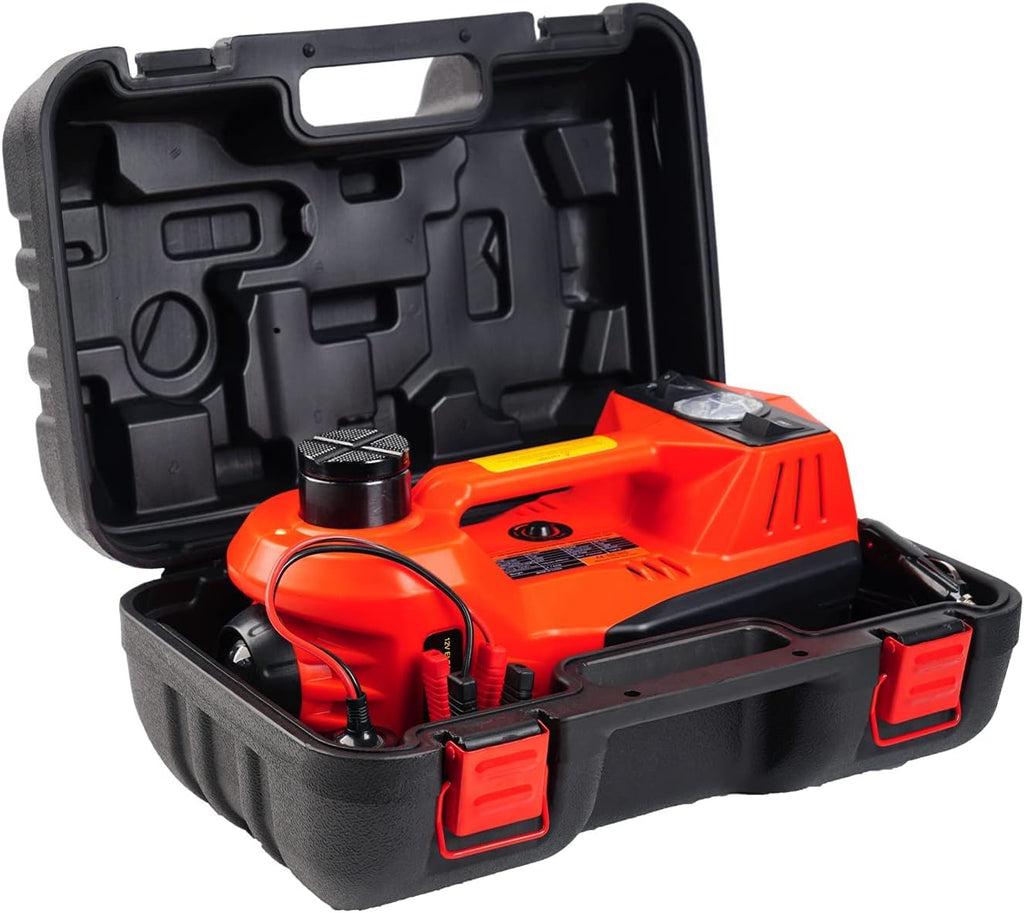Hydraulic Electric Car Jack Kit 5 tons with Integrated Tire Pump and LED Lights E255