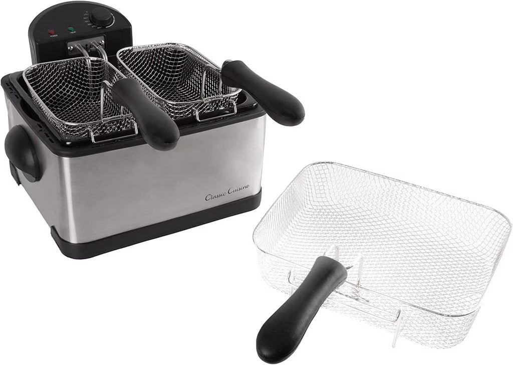 4-Liter Electric Deep Fryer with 1 Large Basket and 2 Small S548035