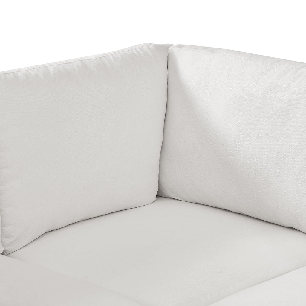White Convertible L Shaped Sofa Y33256