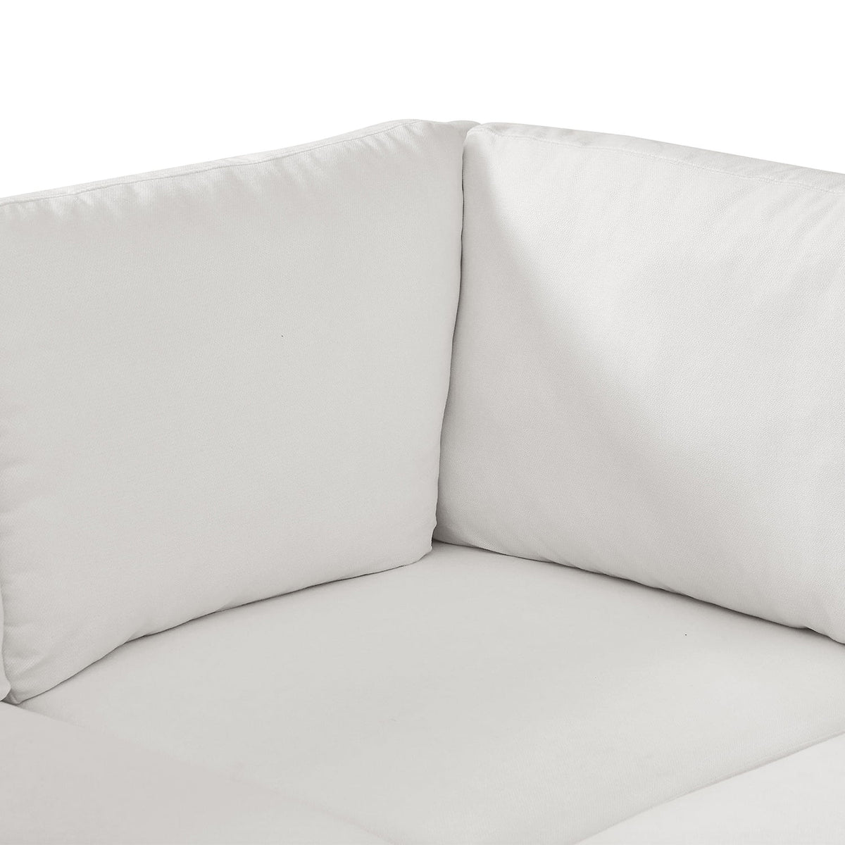 White Convertible L Shaped Sofa Y33256