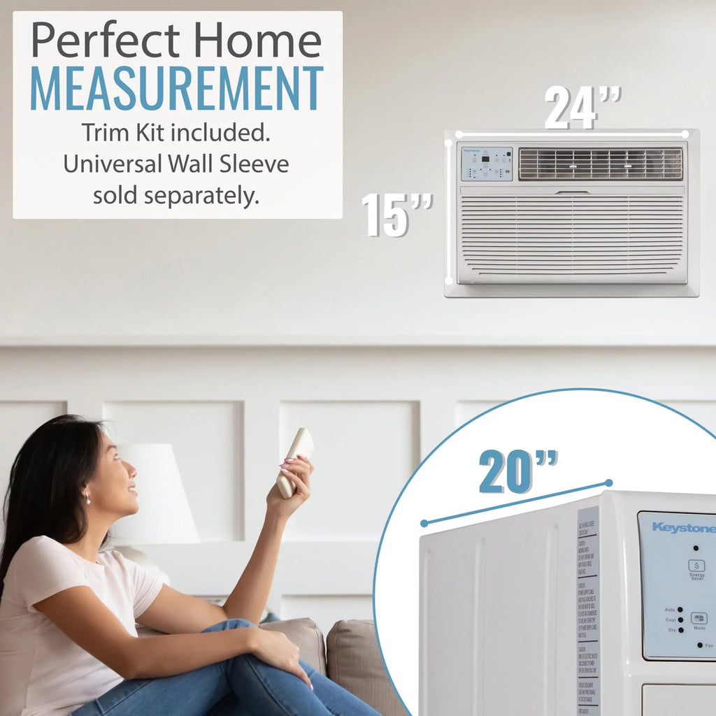10,000 BTU 115-Volt Through-the-Wall Air Conditioner with Remote, White Y4676
