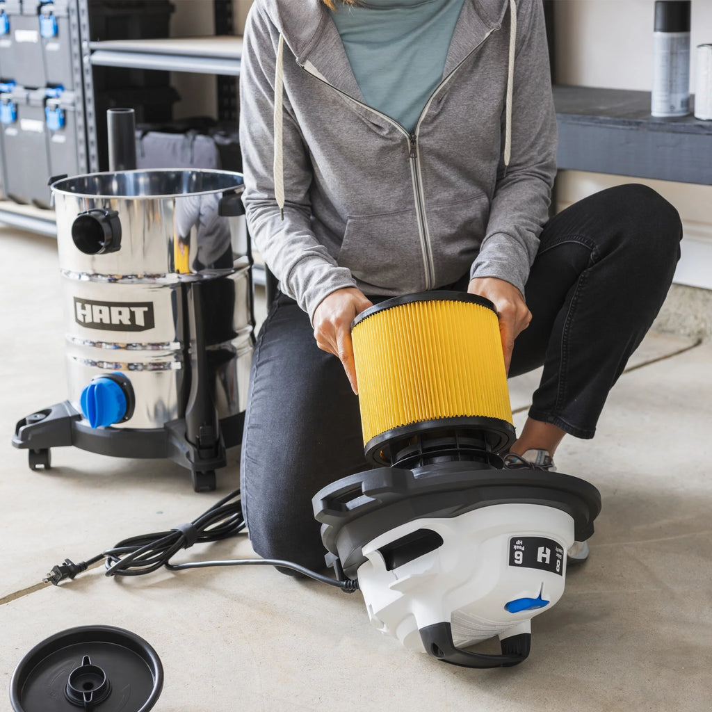 8 Gallon 6 Peak HP Stainless Steel Wet/Dry Vacuum N107