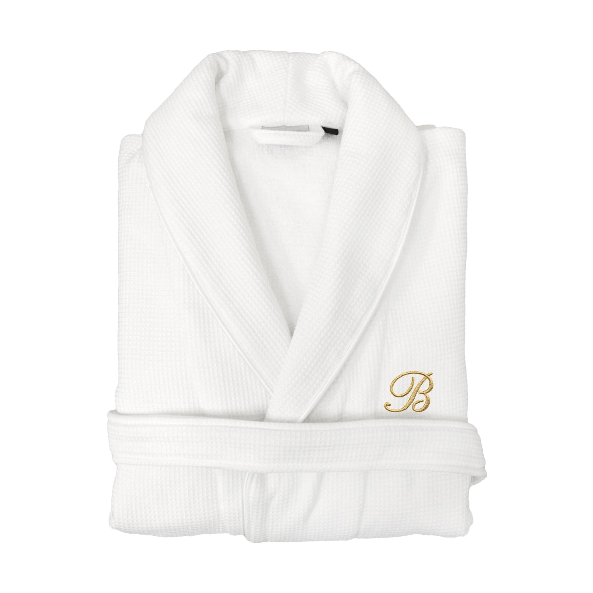 Gold Turkish Cotton Waffle Weave Terry Bath Robe Q2666
