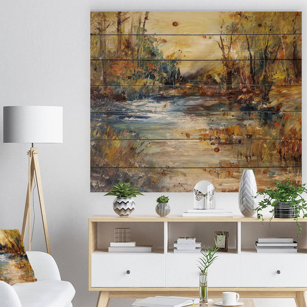 Natural Pine Wood Landscape Print H278