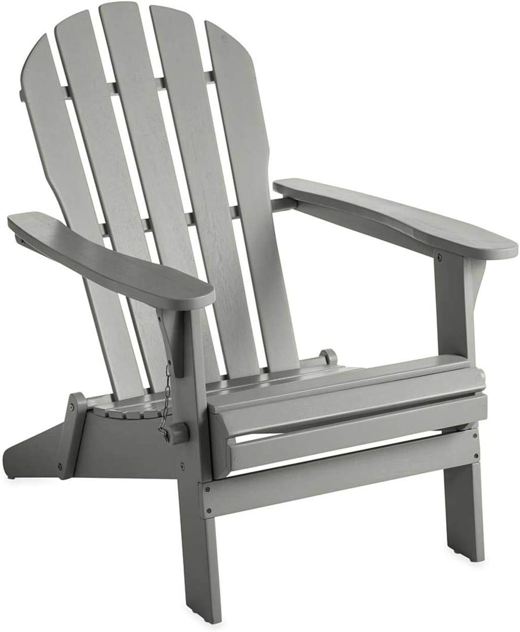 Foldable Eucalyptus Adirondack Chair, Black N6574