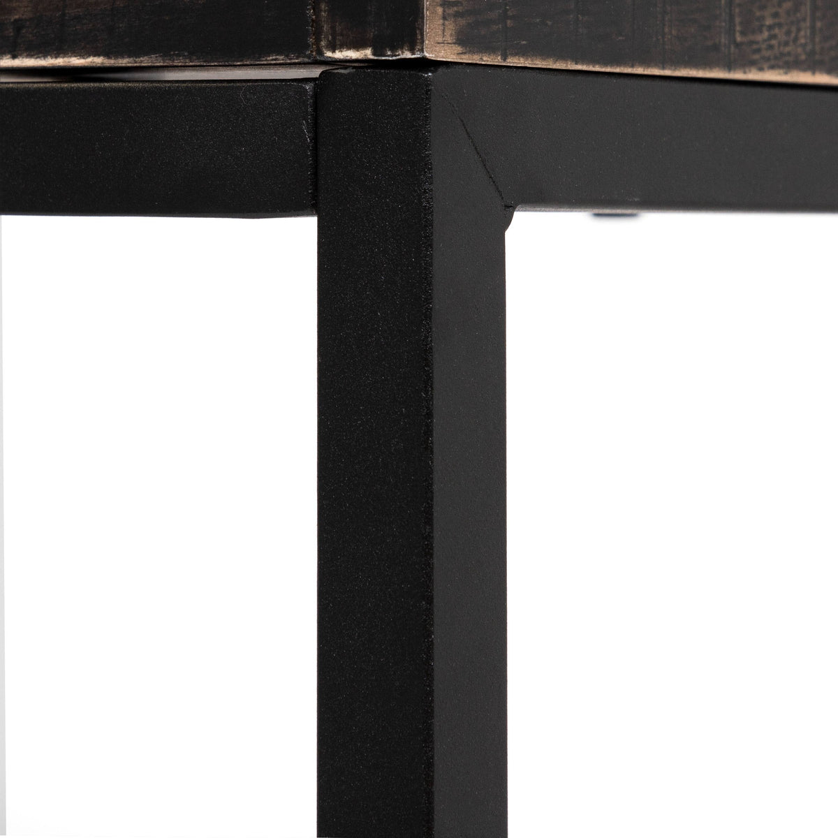 Black Industrial Computer Desk with USB Port V129