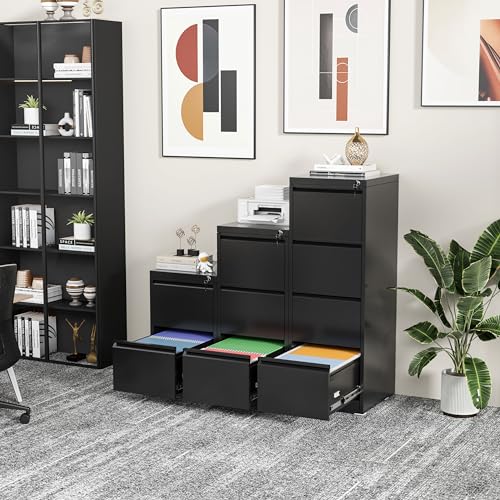 4 Drawer Black Metal File Cabinet U85709