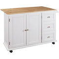 White/Light Brown Kitchen Cart Y76308