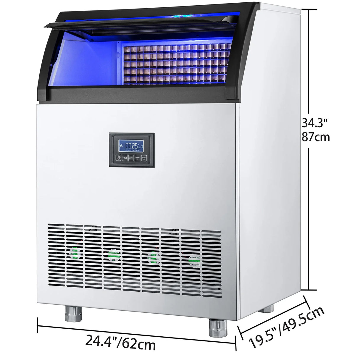 Commercial Ice Maker 200LBS/24H 55LBS Storage E5847
