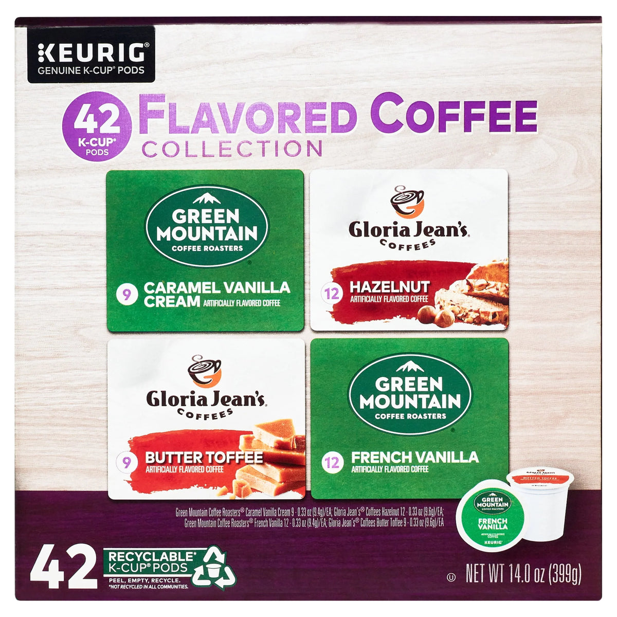 Flavored Variety Coffee K-Cup Pods, 42 Count E145