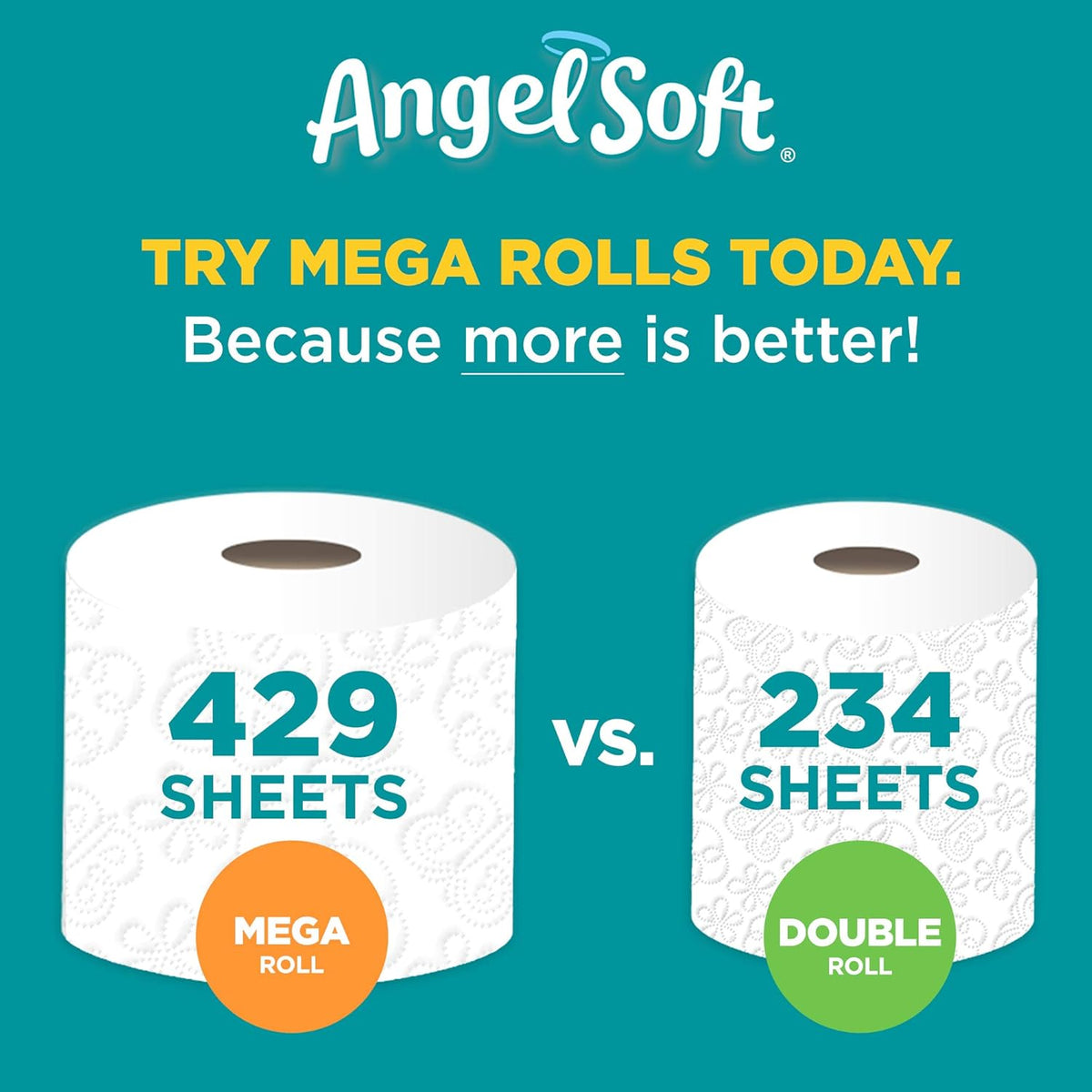 Toilet Paper, Double Rolls, 12 Count of 234 Sheets Per Roll A638