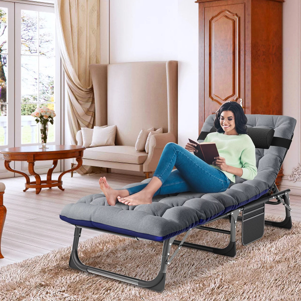 Folding Bed with Mattress and Carry Bag Q8016