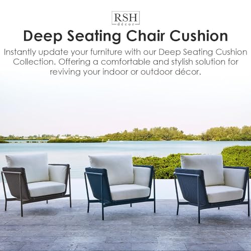Black 23" x 24" Outdoor Chair Cushion Set J227